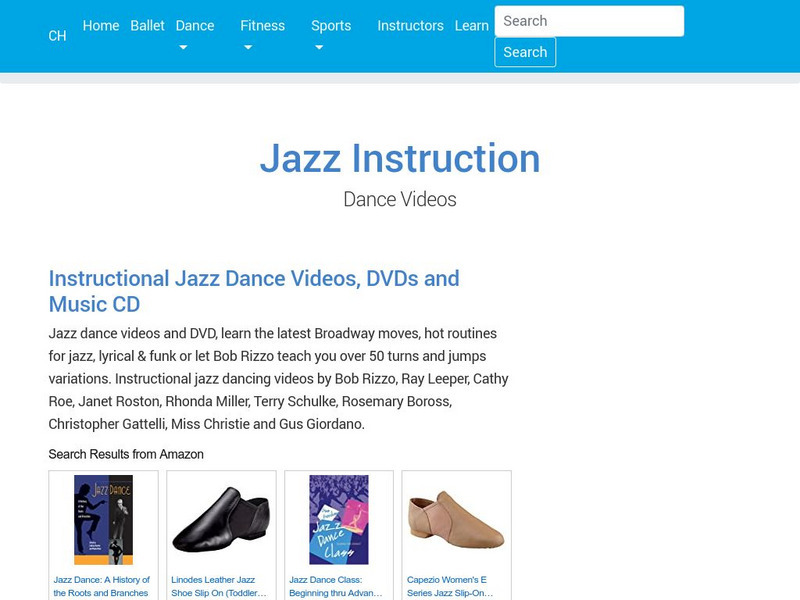 Central Home: Dance Videos and Dv Ds: Jazz Dance Website