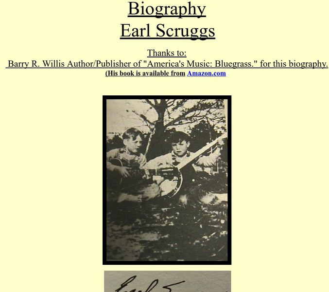 The Flatt and Scruggs Preservation Society: Earl Scruggs Website