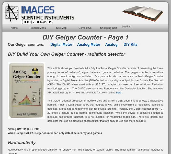 Images Si Inc: Geiger Counter Activity Images Si Inc: Geiger Counter Activity