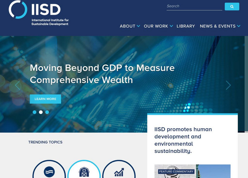 International Institute for Sustainable Development Website
