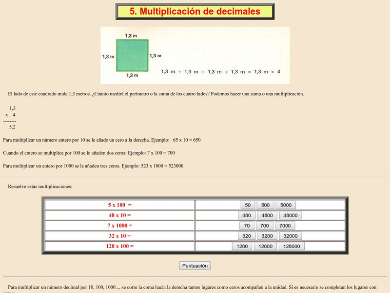 Aplicaciones: Multiplicacion De Decimales Unknown Type Aplicaciones: Multiplicacion De Decimales Unknown Type