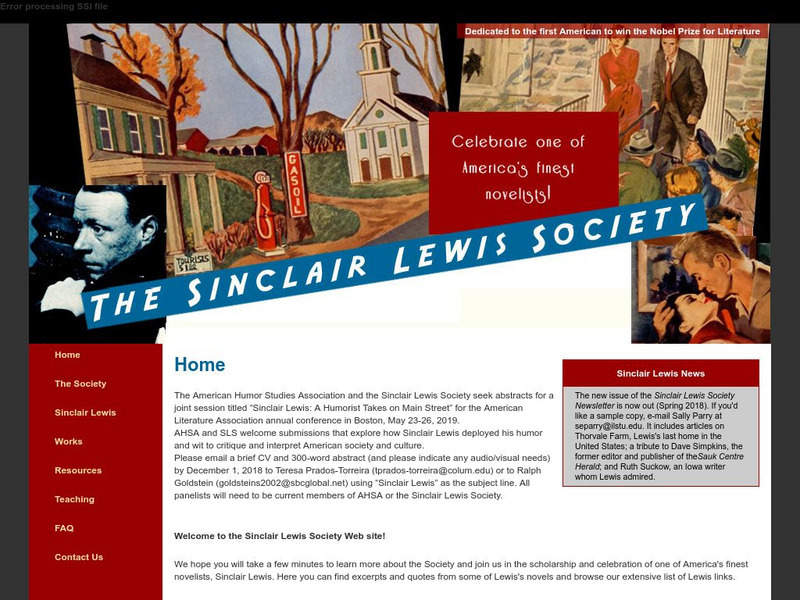 Sinclair Lewis and His Life Activity Sinclair Lewis and His Life Activity