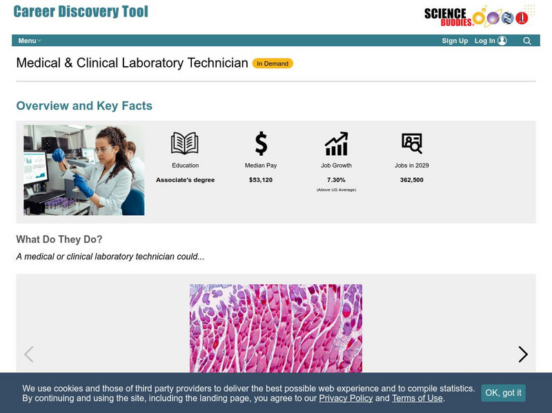 Science Buddies: Career Profile: Medical & Clinical Laboratory Technician Website Science Buddies: Career Profile: Medical & Clinical Laboratory Technician Website
