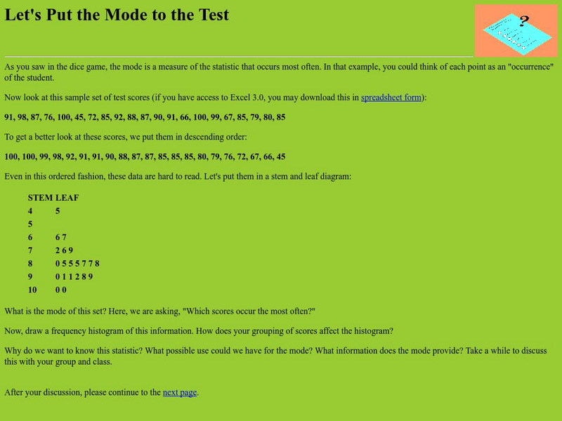 University of Illinois: Let's Put the Mode to the Test Website University of Illinois: Let's Put the Mode to the Test Website