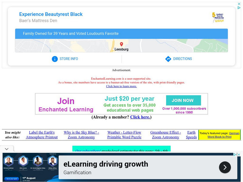 Enchanted Learning: The Earth's Atmosphere Article Enchanted Learning: The Earth's Atmosphere Article