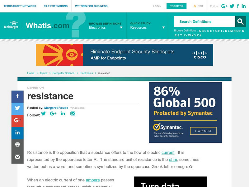 What Is: Resistance Handout What Is: Resistance Handout