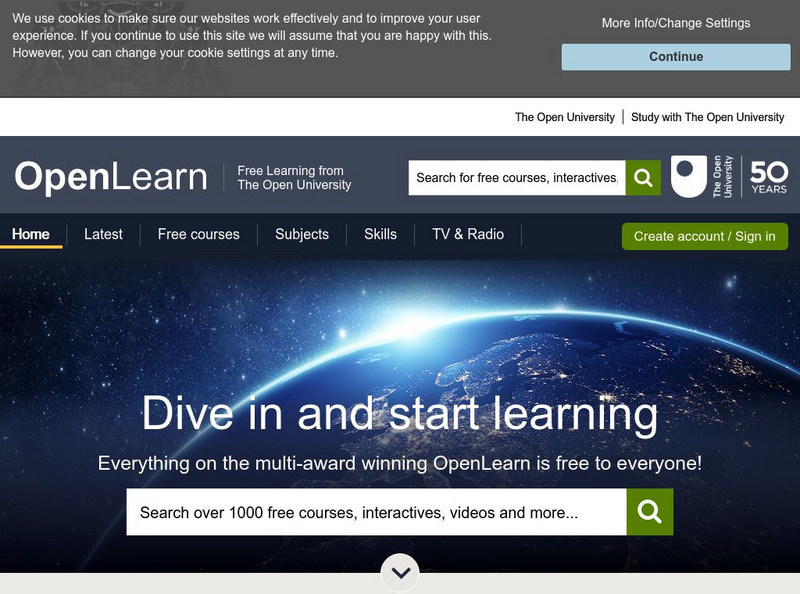 Open Learn Learning Space: The Big Bang Unit Plan