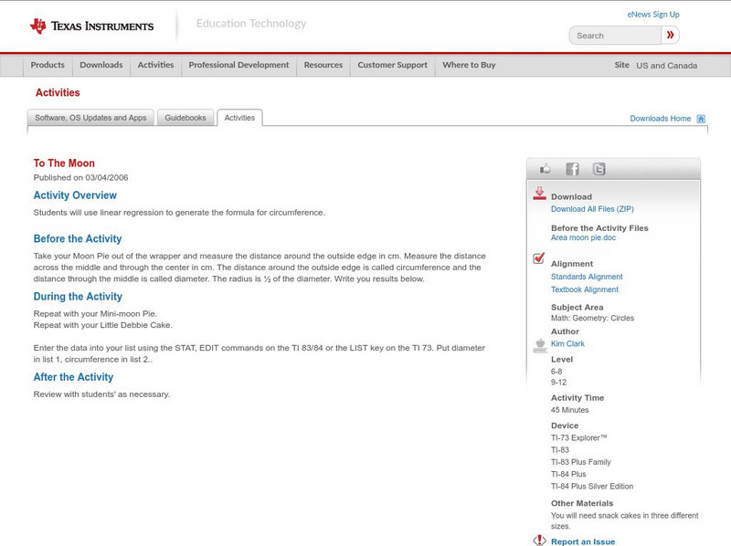 Texas Instruments: To the Moon Activity Texas Instruments: To the Moon Activity