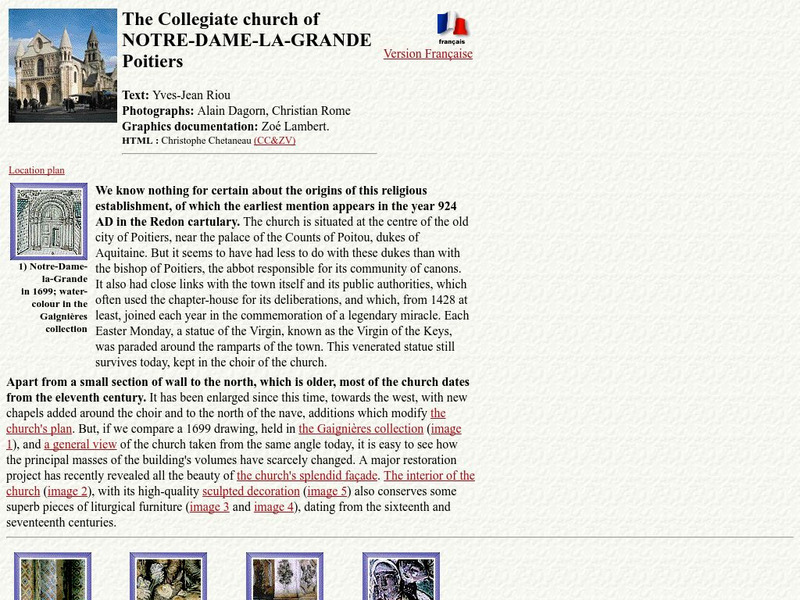 French Ministry: Notre Dame La Grande (Poitiers) Graphic French Ministry: Notre Dame La Grande (Poitiers) Graphic