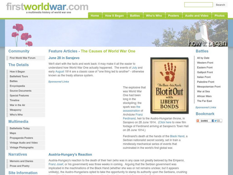 First World War: The Causes of World War One Website First World War: The Causes of World War One Website