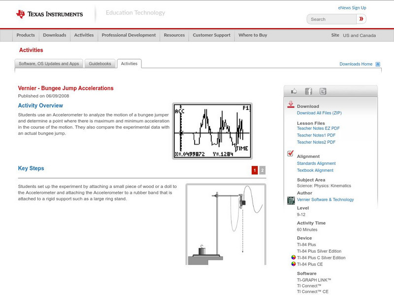 Texas Instruments: Bungee Jump Accelerations Lesson Plan Texas Instruments: Bungee Jump Accelerations Lesson Plan