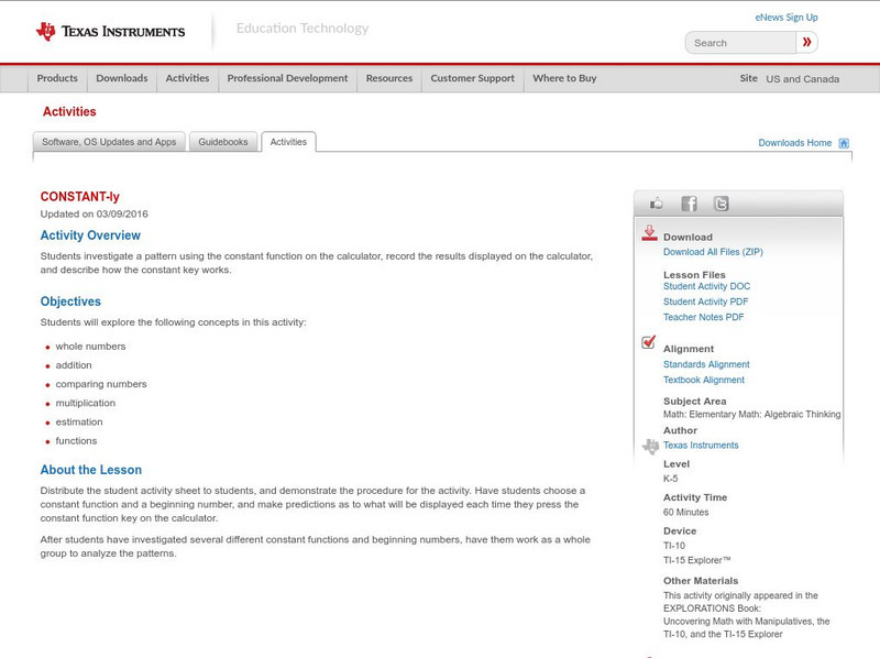 Texas Instruments: Constant Ly Activity Texas Instruments: Constant Ly Activity
