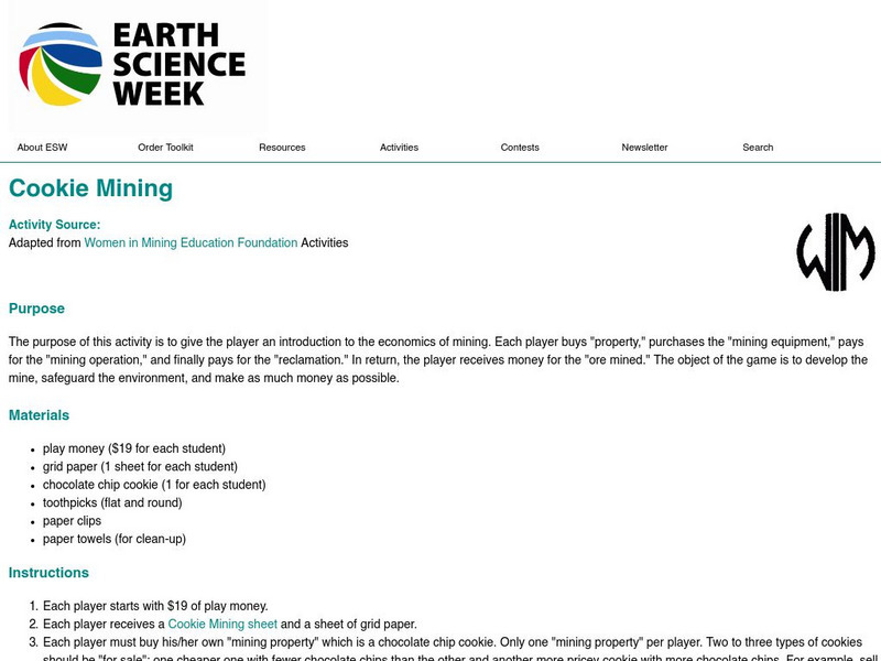 American Geosciences Institute: Earth Science Week: Cookie Mining Interactive American Geosciences Institute: Earth Science Week: Cookie Mining Interactive