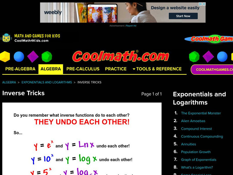 Coolmath: Inverse Tricks Interactive Coolmath: Inverse Tricks Interactive
