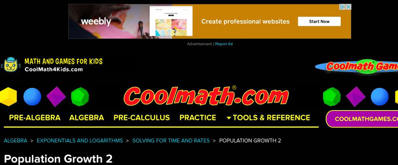 Coolmath: Population Growth 2 Interactive Coolmath: Population Growth 2 Interactive