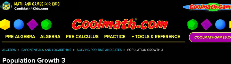 Coolmath: Population Growth 3 Interactive Coolmath: Population Growth 3 Interactive