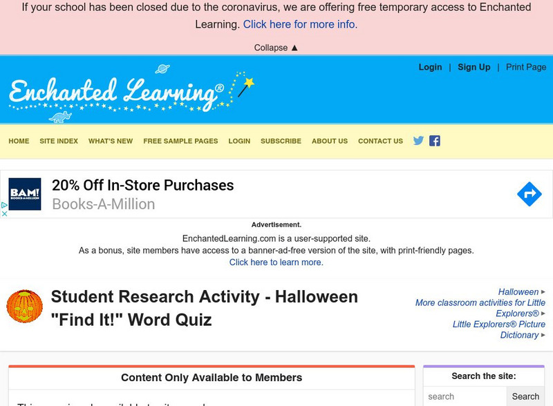 Enchanted Learning: Halloween Find It! Quiz Unknown Type Enchanted Learning: Halloween Find It! Quiz Unknown Type