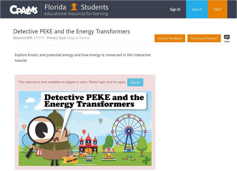 Florida State University Cpalms: Florida Students: Detective Peke and the Energy Transformers Unit Plan Florida State University Cpalms: Florida Students: Detective Peke and the Energy Transformers Unit Plan