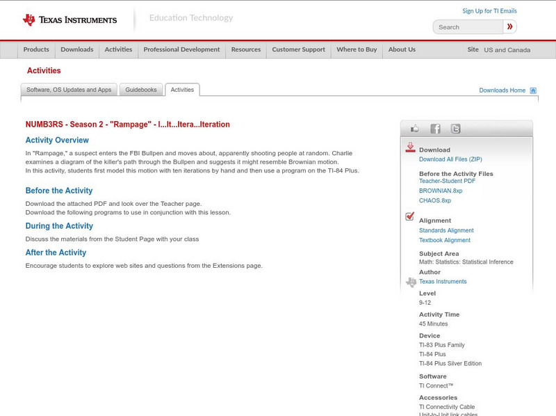 Texas Instruments: Numb3 Rs: I, It, Itera, Iteration Activity Texas Instruments: Numb3 Rs: I, It, Itera, Iteration Activity