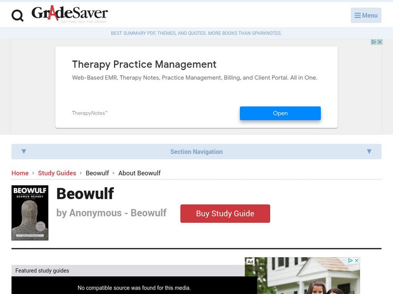 Grade Saver: Beowulf Unit Plan Grade Saver: Beowulf Unit Plan