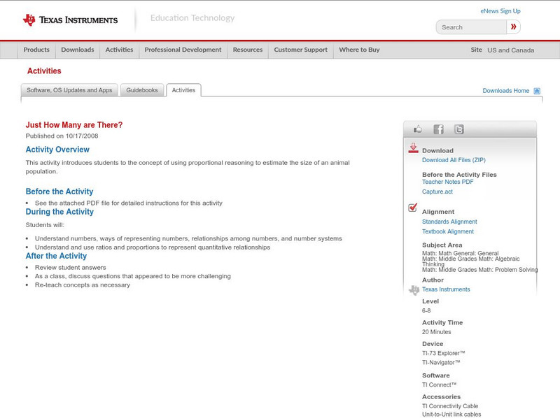 Texas Instruments: Just How Many Are There? Activity Texas Instruments: Just How Many Are There? Activity