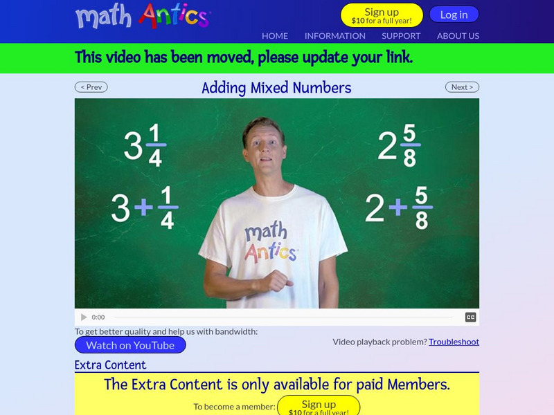 Math Antics: Adding Mixed Numbers Instructional Video Math Antics: Adding Mixed Numbers Instructional Video