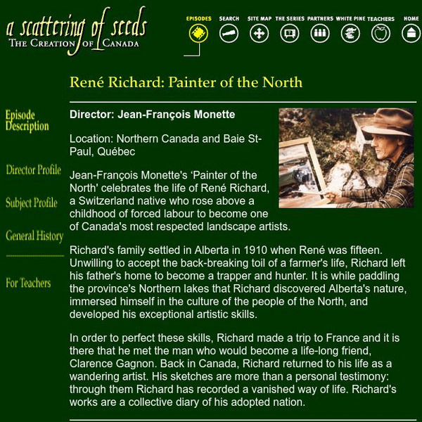White Pine Pictures: Rene Richard: Painter of the North Handout White Pine Pictures: Rene Richard: Painter of the North Handout