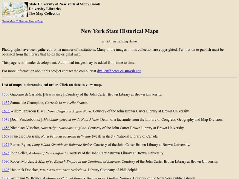 State University of New York at Stony Brook: New York State Historical Maps Graphic State University of New York at Stony Brook: New York State Historical Maps Graphic