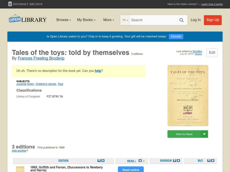 Open Library: Tales of the Toys: Told by Themselves eBook Open Library: Tales of the Toys: Told by Themselves eBook