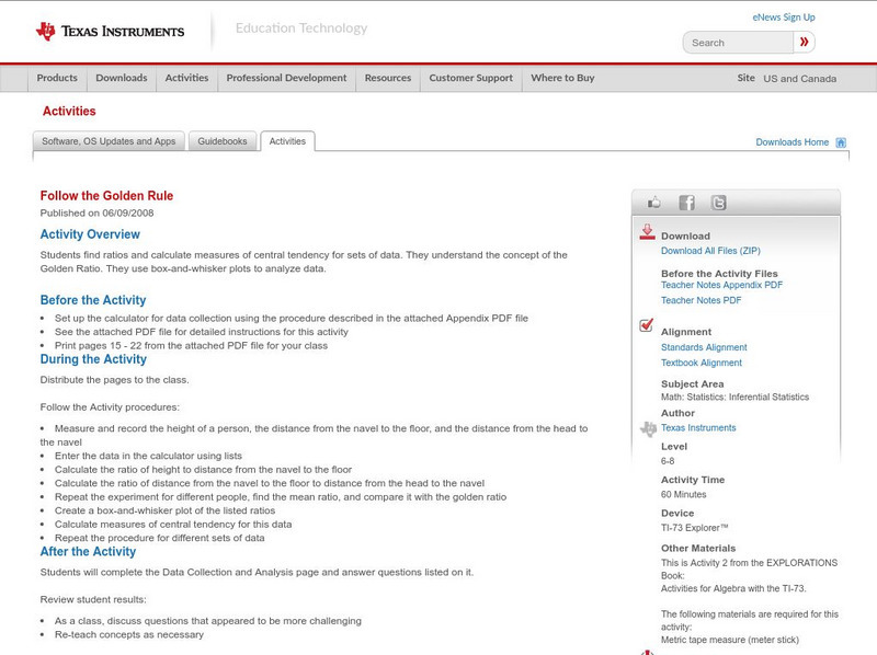 Texas Instruments: Follow the Golden Rule Activity Texas Instruments: Follow the Golden Rule Activity