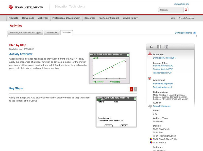 Texas Instruments: Step by Step Activity Texas Instruments: Step by Step Activity