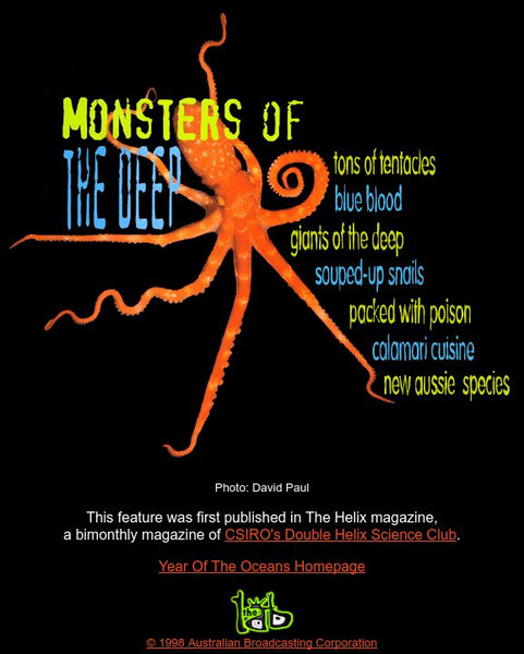 Australian Broadcasting Corporation: Monsters of the Deep: Tons of Tentacles Activity Australian Broadcasting Corporation: Monsters of the Deep: Tons of Tentacles Activity
