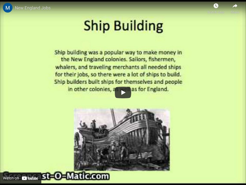 Jobs in the New England Colonies Instructional Video Jobs in the New England Colonies Instructional Video