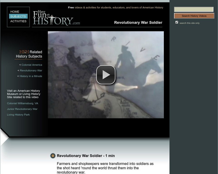 Have Fun With History: Revolutionary War Soldier Instructional Video Have Fun With History: Revolutionary War Soldier Instructional Video