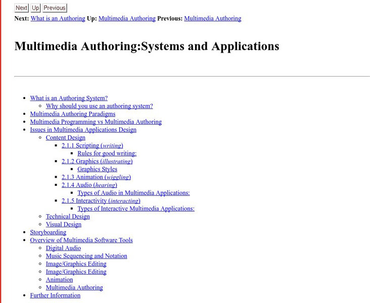 Multimedia Authoring:systems and Applications Website