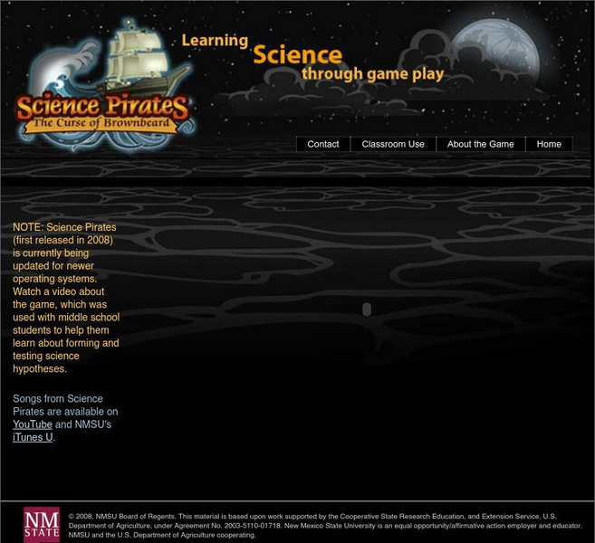 New Mexico State University: Science Pirates: The Curse of Brownbeard Interactive New Mexico State University: Science Pirates: The Curse of Brownbeard Interactive