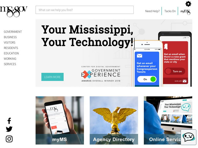 State of Mississippi Official Website Website