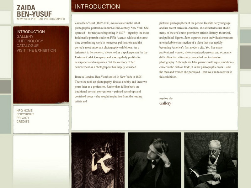 National Portrait Gallery: Zaida Ben Yusuf: Website National Portrait Gallery: Zaida Ben Yusuf: Website