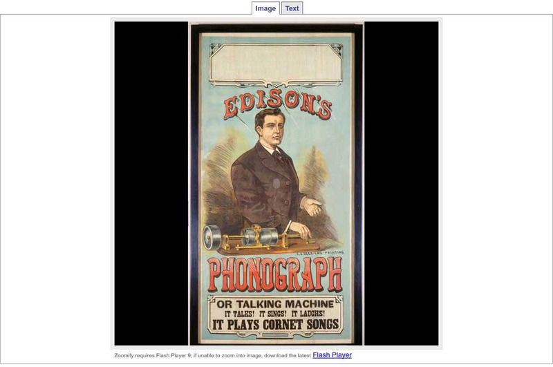Nat'l Portrait Gallery: Ballyhoo! Poster as Portraiture: Edison's New Phonograph Website Nat'l Portrait Gallery: Ballyhoo! Poster as Portraiture: Edison's New Phonograph Website