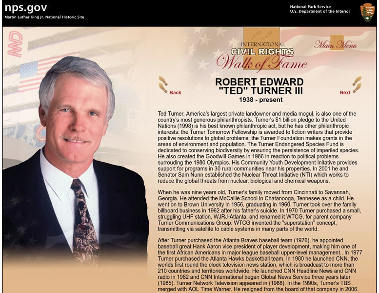 National Park Service: International Civil Rights Walk of Fame: Robert Turner Handout National Park Service: International Civil Rights Walk of Fame: Robert Turner Handout