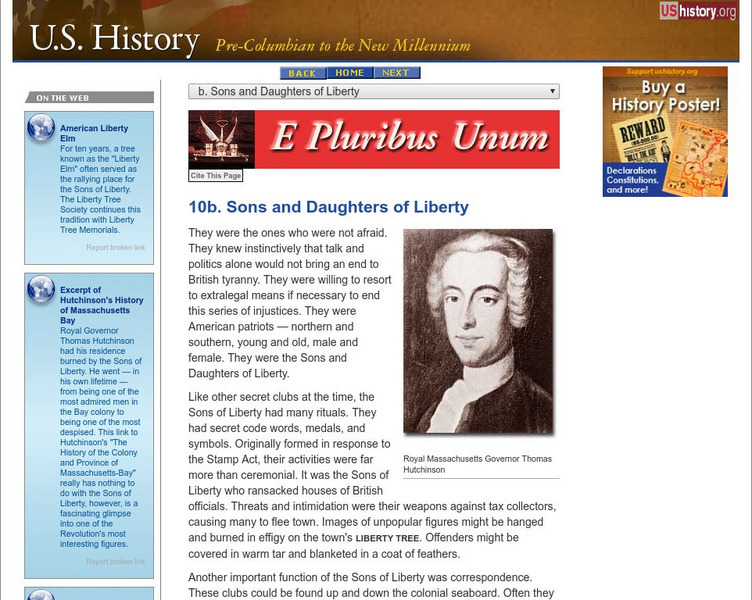 U.s. History: Sons and Daughters of Liberty Website U.s. History: Sons and Daughters of Liberty Website
