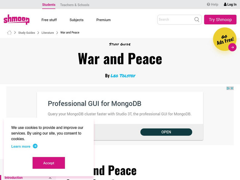 Shmoop: War and Peace Unit Plan Shmoop: War and Peace Unit Plan