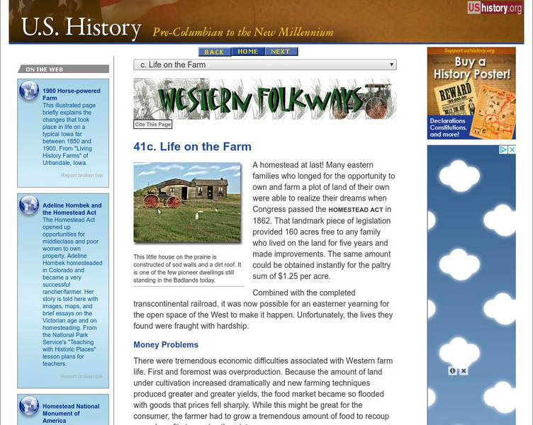 U.s. History: Life on the Farm Website U.s. History: Life on the Farm Website