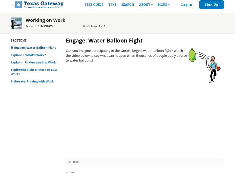 Texas Gateway: Playing With Work Unit Plan