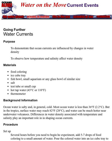 Museum of Science: Water Density Experiment Activity Museum of Science: Water Density Experiment Activity