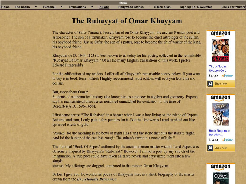 Omar Khayyam the Rubayyat of Omar Khayyam Website