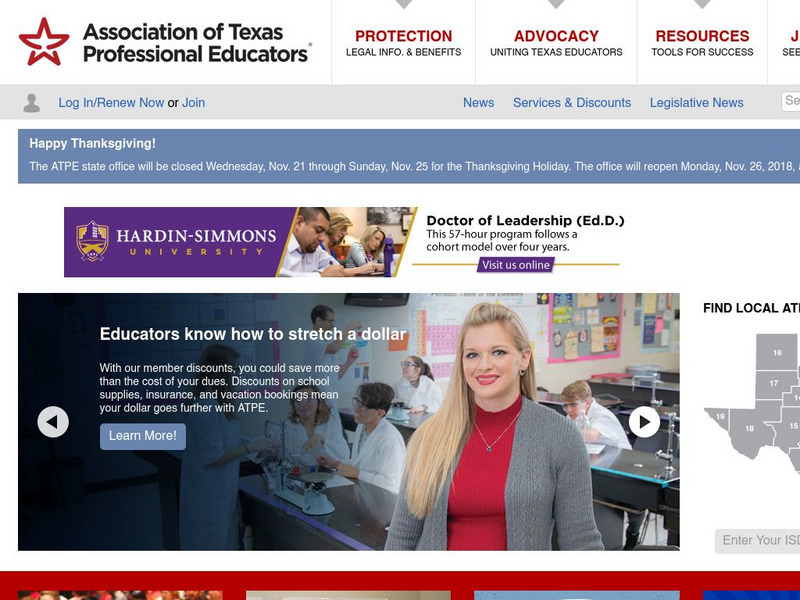 Association of Texas Professional Educators (Atpe) Website