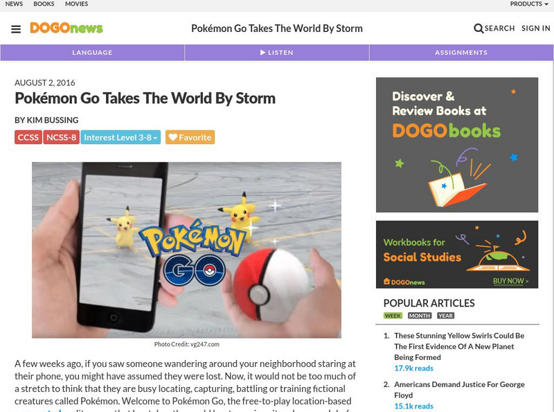 Dogo News: Pokemon Go Takes the World by Storm Article Dogo News: Pokemon Go Takes the World by Storm Article