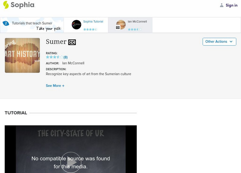 Sophia: The Art and Architecture of Sumer Instructional Video