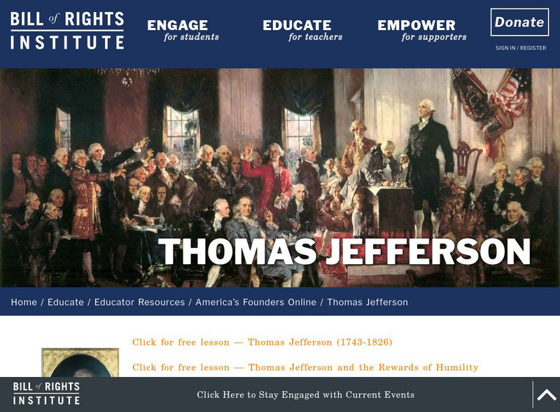 Bill of Rights Institute: Thomas Jefferson Handout